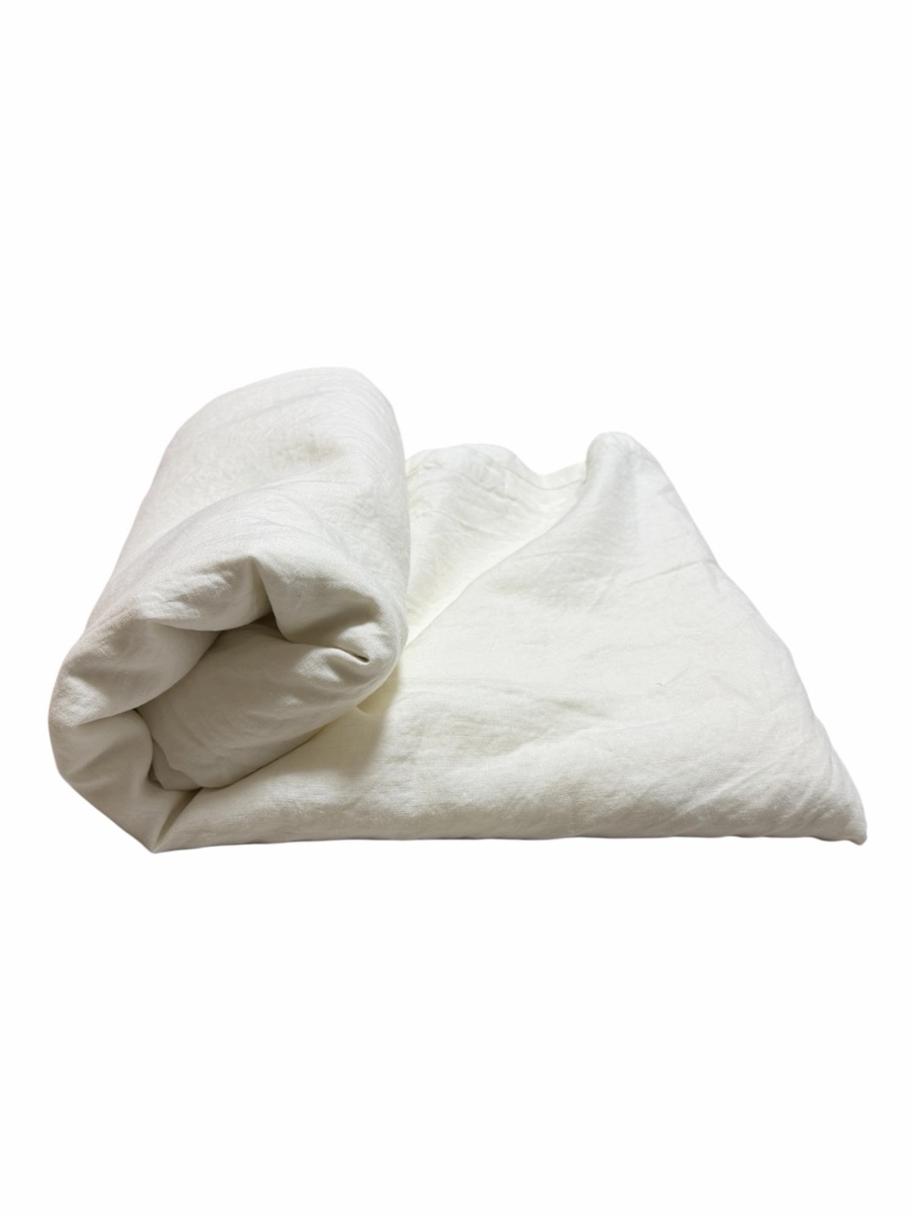 Hotel Collection King 100% Linen Flat Sheet Ivory Off White Luxury Bedding